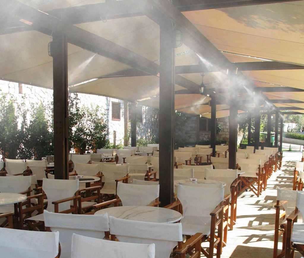Система туманообразования для летних кафе и ресторанов