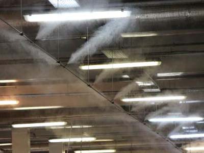 Регулировка влажности с помощью системы искусственного тумана